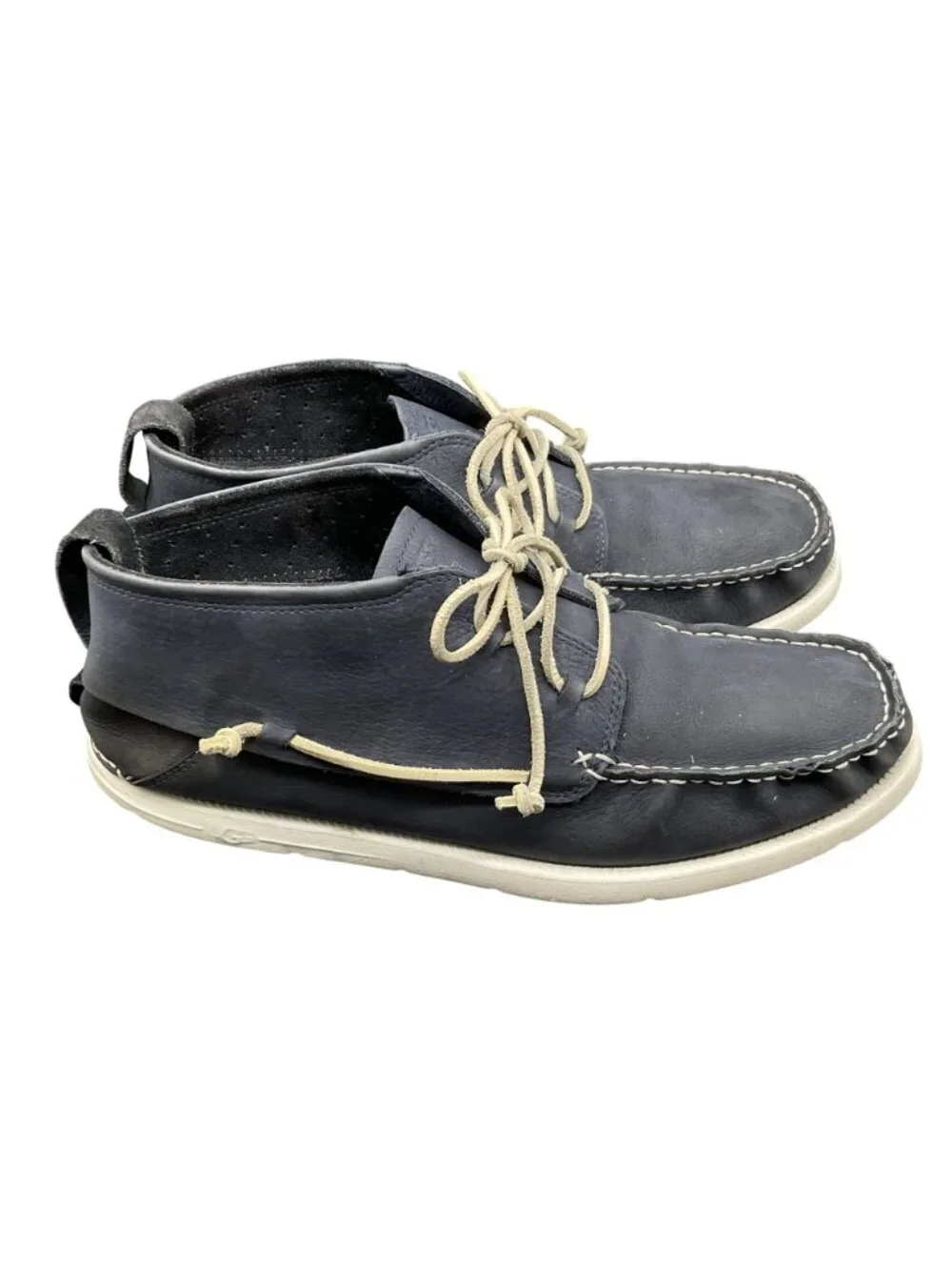 Ugg Blue Suede Chucka Shoes Sz 12 Moc Beach Leather Style# 10015002 Mens
